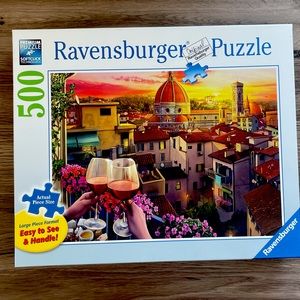 RAVENSBURGER 500 PIECE PUZZLE - COZY WINE TERRACE - LARGE PIECE FORMAT